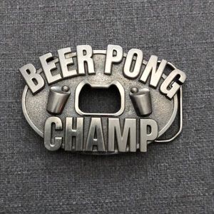 Beer Pong Champ Belt Buckle & Bottle Opener!